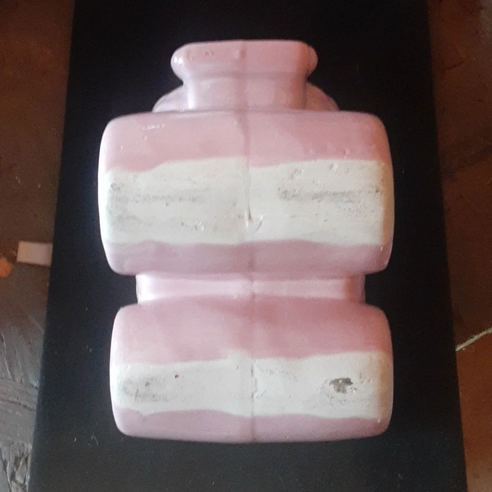 Vintage Pink Ceramic Baby Carriage Planter